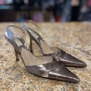 Michael Kors Metalic Snake Embossed Stretch Slingback
